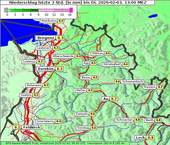 Niederschlag, 3. 2. 2026