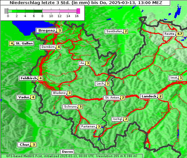 Niederschlag, 13. 3. 2025