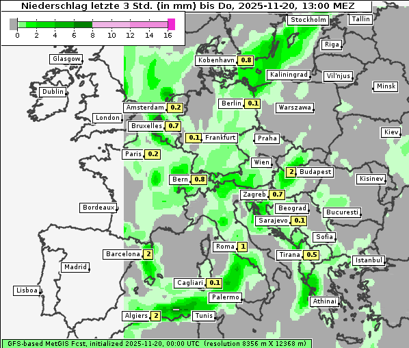 Niederschlag, 20. 11. 2025