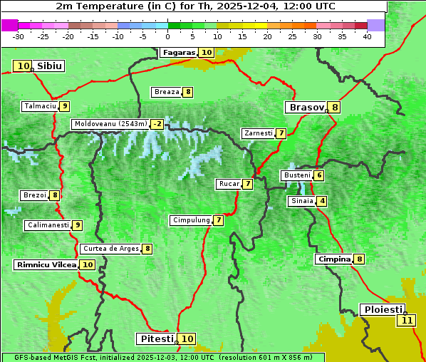 Temperatur, 4. 12. 2025