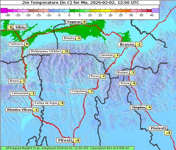 Temperatur, 2. 2. 2026
