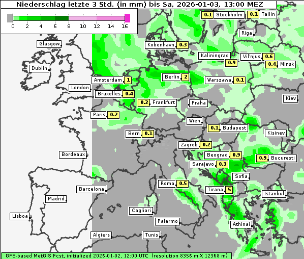 Niederschlag, 3. 1. 2026
