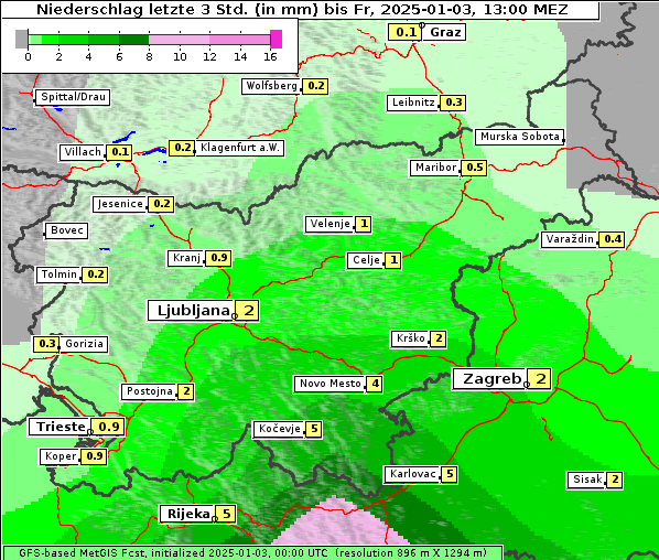 Niederschlag, 3. 1. 2025