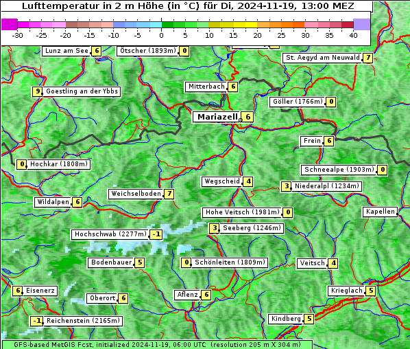 Temperatur, 19. 11. 2024