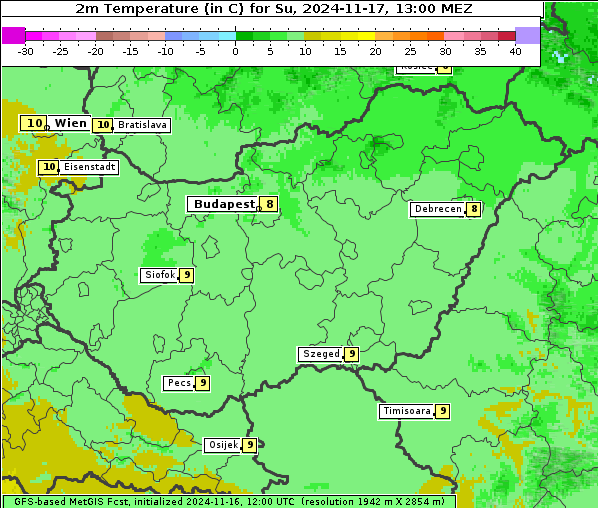 Temperatur, 17. 11. 2024