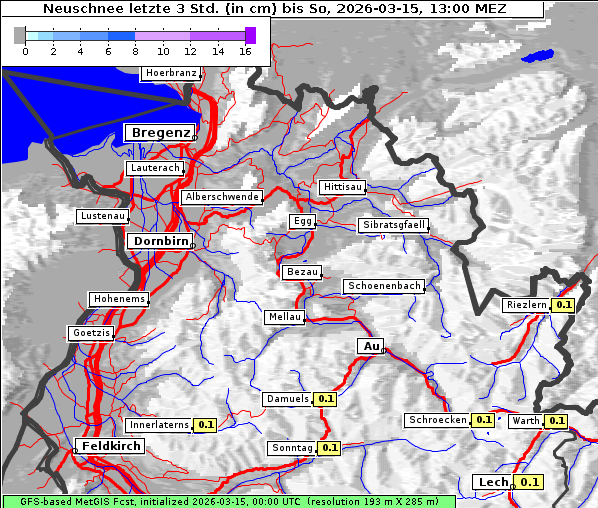 Neuschnee, 15. 3. 2026