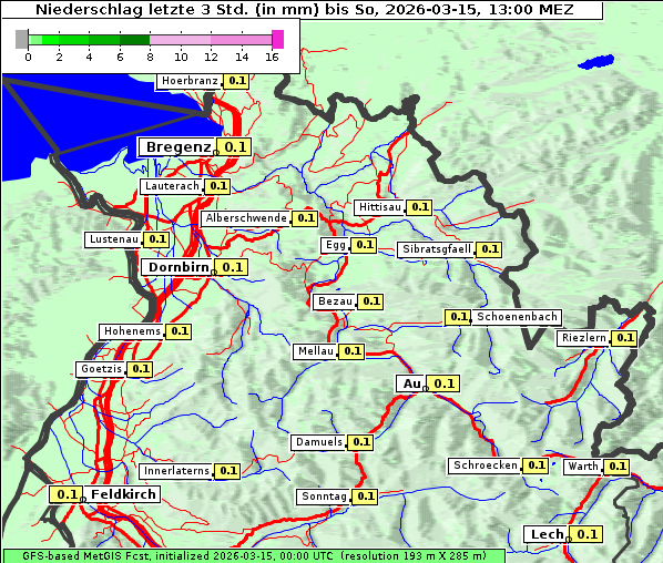 Niederschlag, 15. 3. 2026