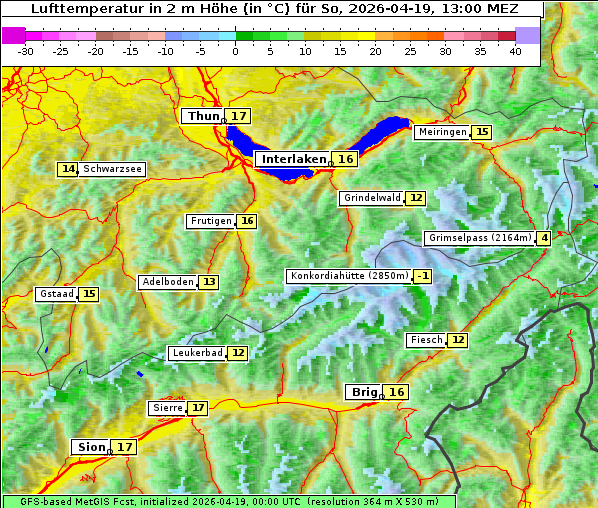 Temperatur, 19. 4. 2026