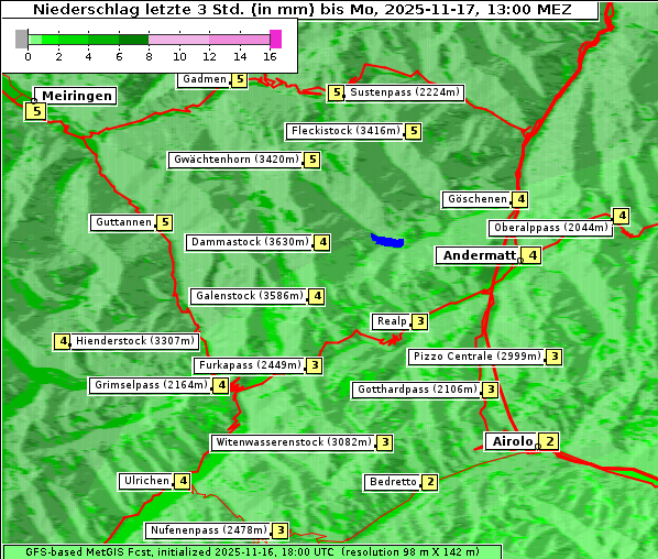 Niederschlag, 17. 11. 2025