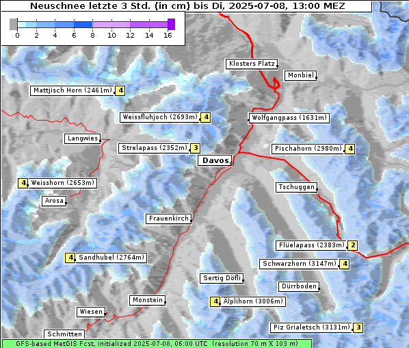 Neuschnee, 8. 7. 2025