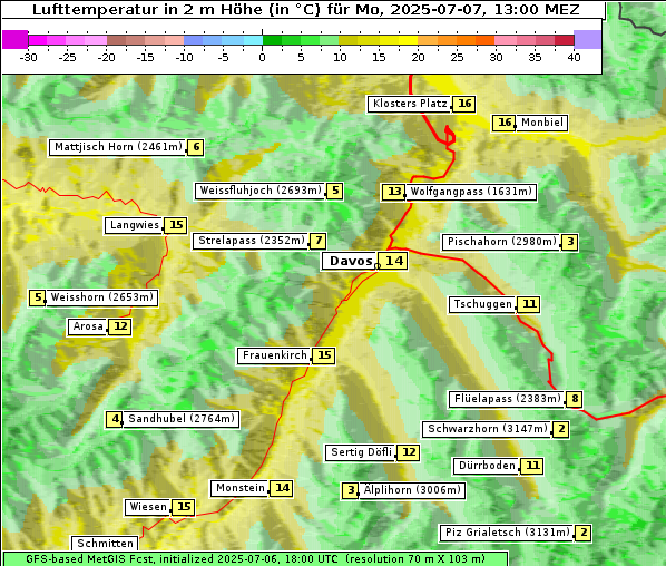 Temperatur, 7. 7. 2025