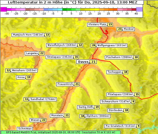 Temperatur, 18. 9. 2025
