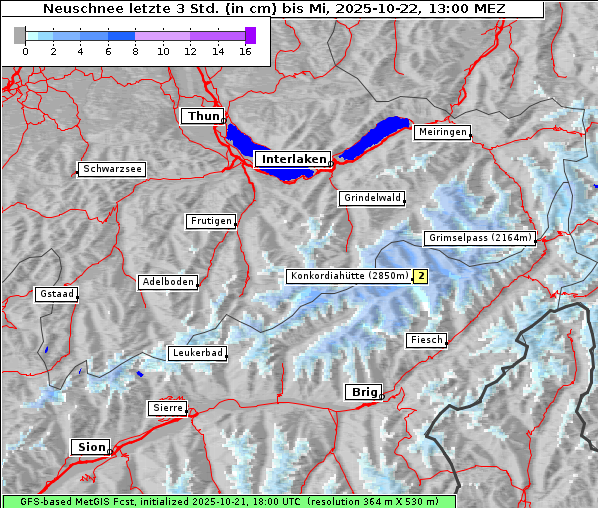 Neuschnee, 22. 10. 2025