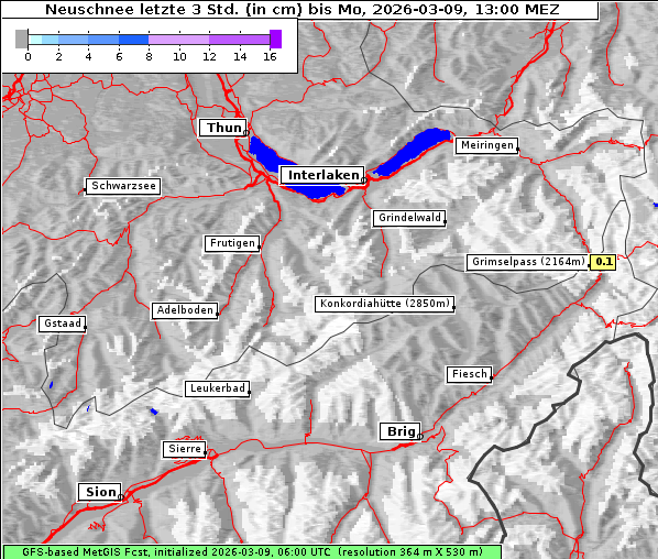 Neuschnee, 9. 3. 2026