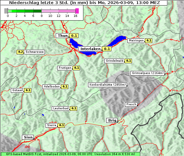 Niederschlag, 9. 3. 2026