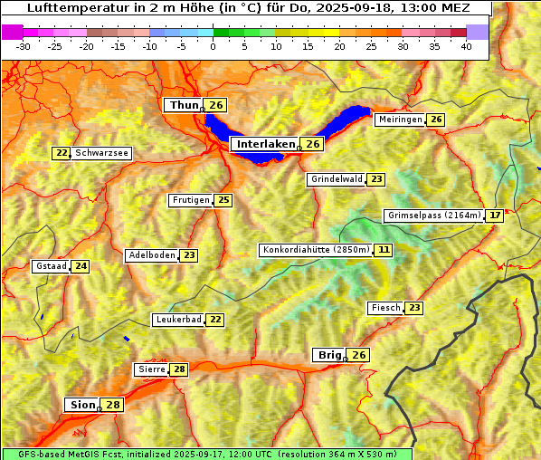 Temperatur, 18. 9. 2025