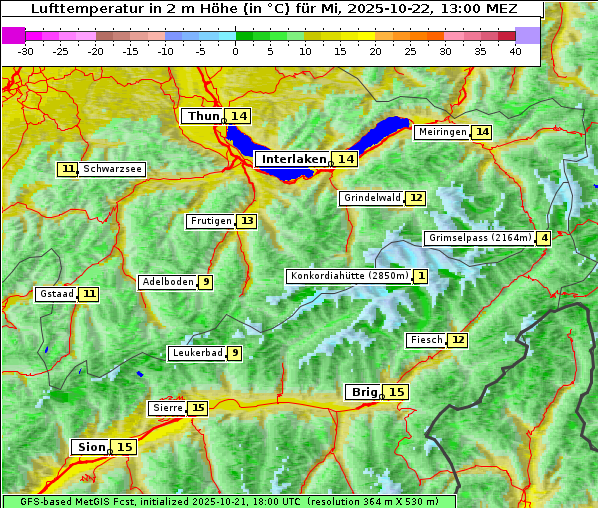 Temperatur, 22. 10. 2025