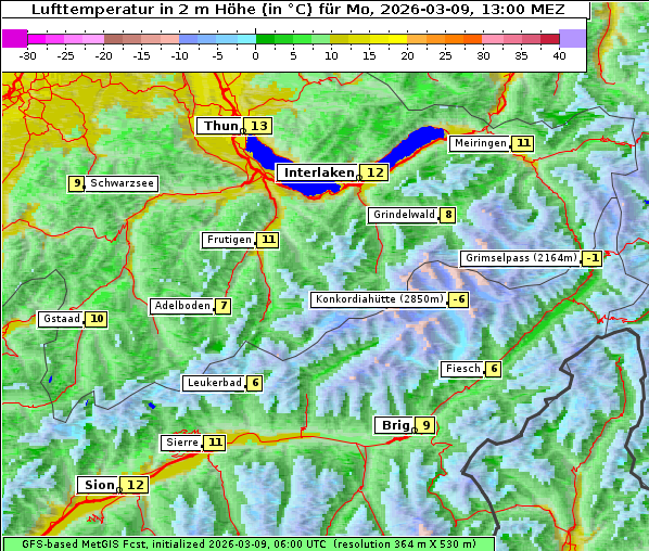 Temperatur, 9. 3. 2026
