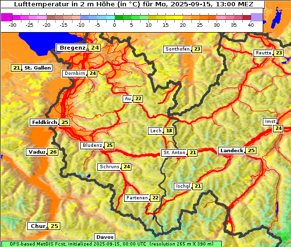 Temperatur, 15. 9. 2025