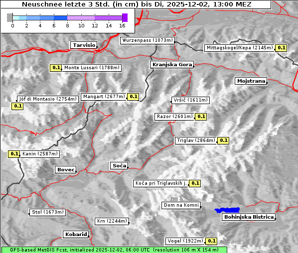 Neuschnee, 2. 12. 2025