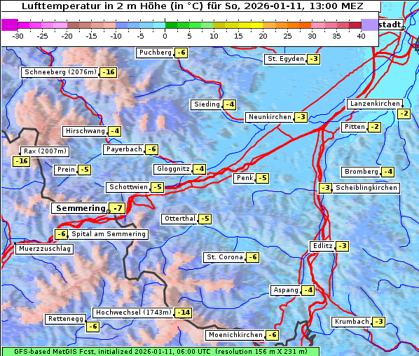 Temperatur, 11. 1. 2026