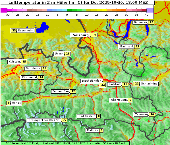 Temperatur, 30. 10. 2025