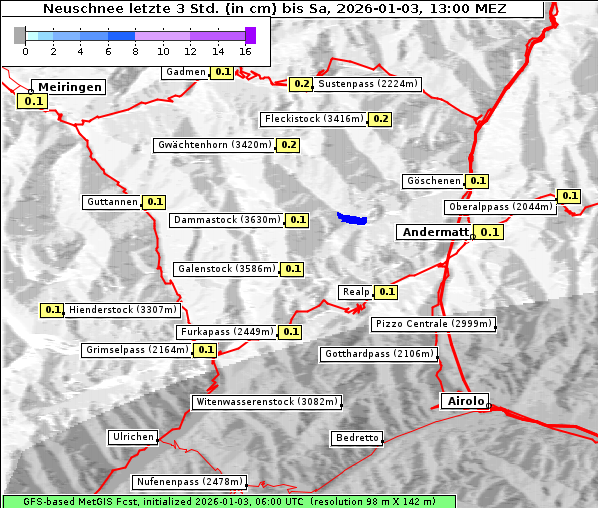 Neuschnee, 3. 1. 2026