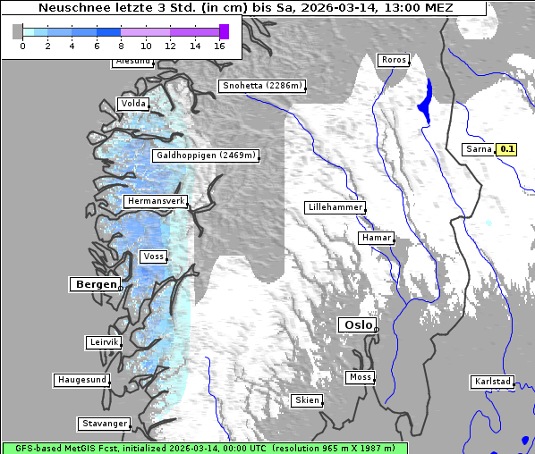 Neuschnee, 14. 3. 2026