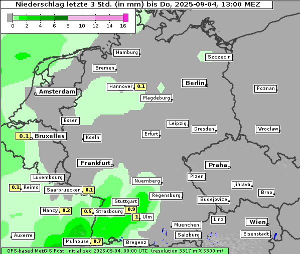Niederschlag, 4. 9. 2025