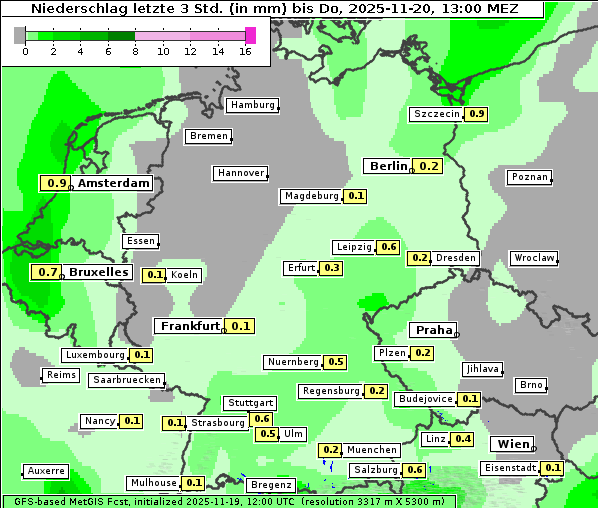 Niederschlag, 20. 11. 2025