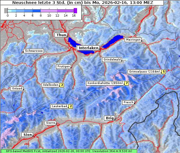 Neuschnee, 16. 2. 2026