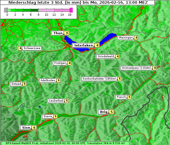Niederschlag, 16. 2. 2026