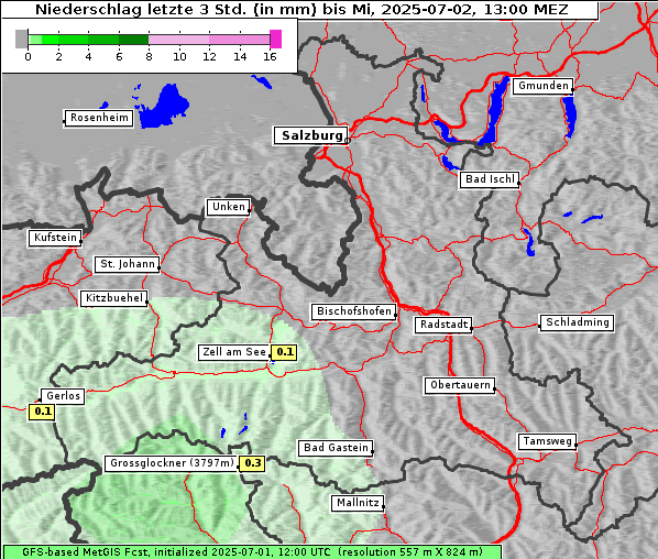 Niederschlag, 2. 7. 2025