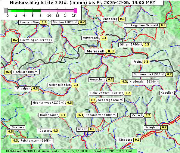 Niederschlag, 5. 12. 2025