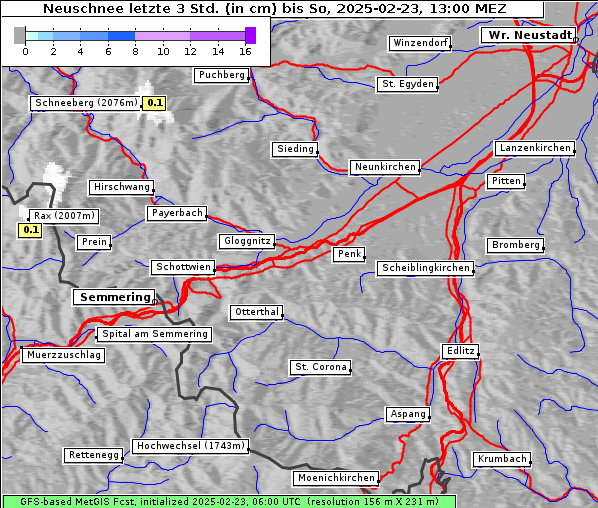 Neuschnee, 23. 2. 2025