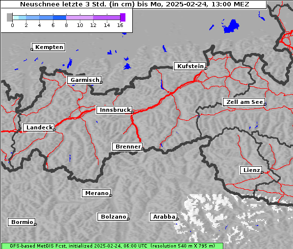 Neuschnee, 24. 2. 2025