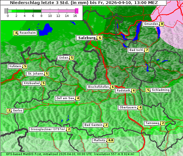 Niederschlag, 10. 4. 2026