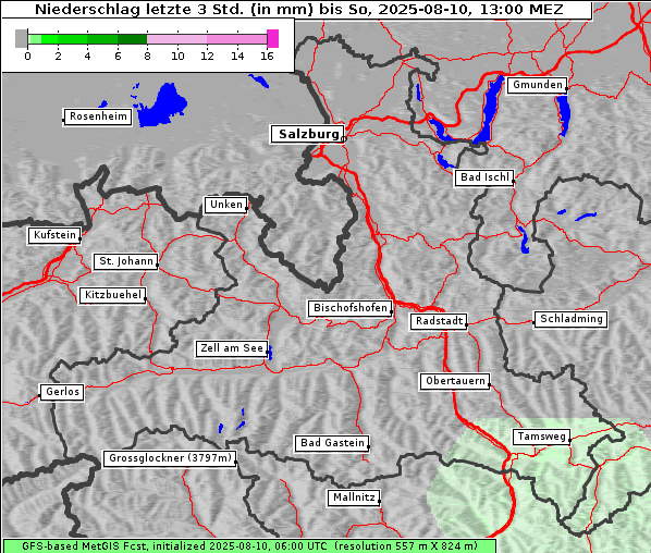 Niederschlag, 10. 8. 2025