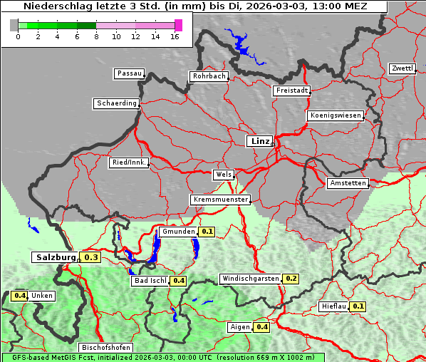 Niederschlag, 3. 3. 2026