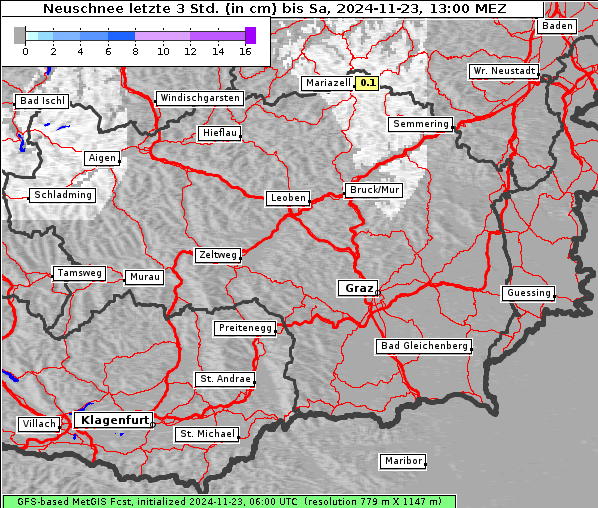 Neuschnee, 23. 11. 2024