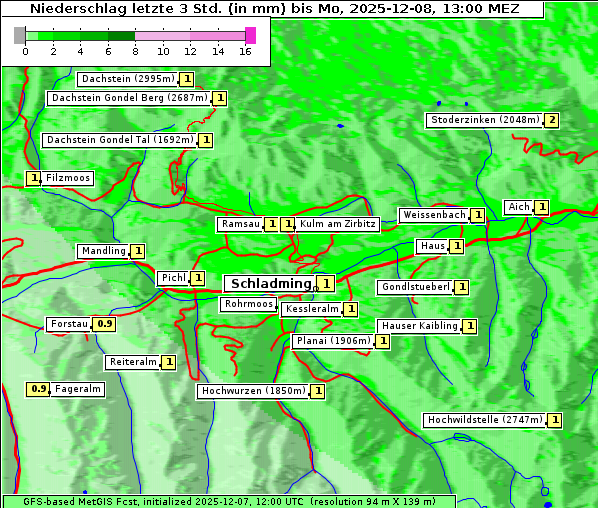 Niederschlag, 8. 12. 2025