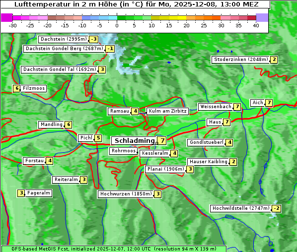 Temperatur, 8. 12. 2025