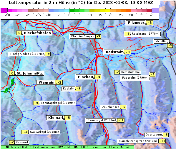 Temperatur, 8. 1. 2026