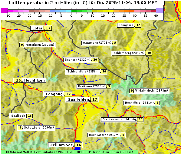 Temperatur, 6. 11. 2025