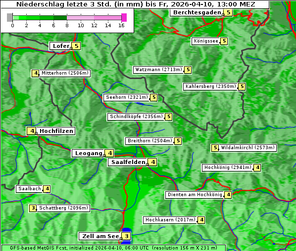 Niederschlag, 10. 4. 2026