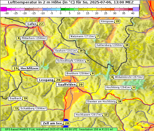 Temperatur, 6. 7. 2025