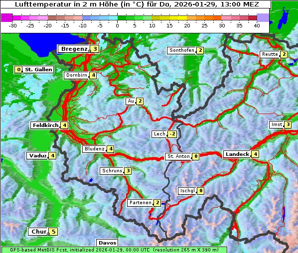 Temperatur, 29. 1. 2026
