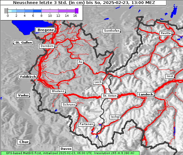 Neuschnee, 23. 2. 2025