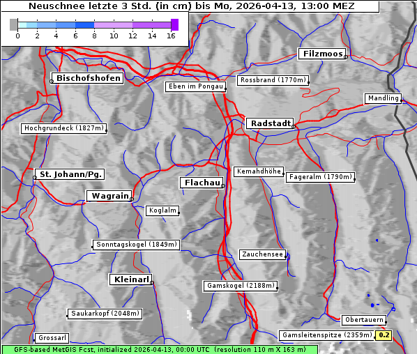 Neuschnee, 13. 4. 2026