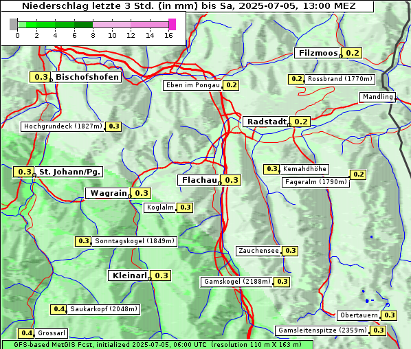 Niederschlag, 5. 7. 2025